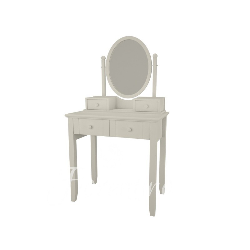 Biała toaletka Fiorentino Classic z regulowanym lustrem dla  dziewczynki. Idealna do pokoju nastolatki